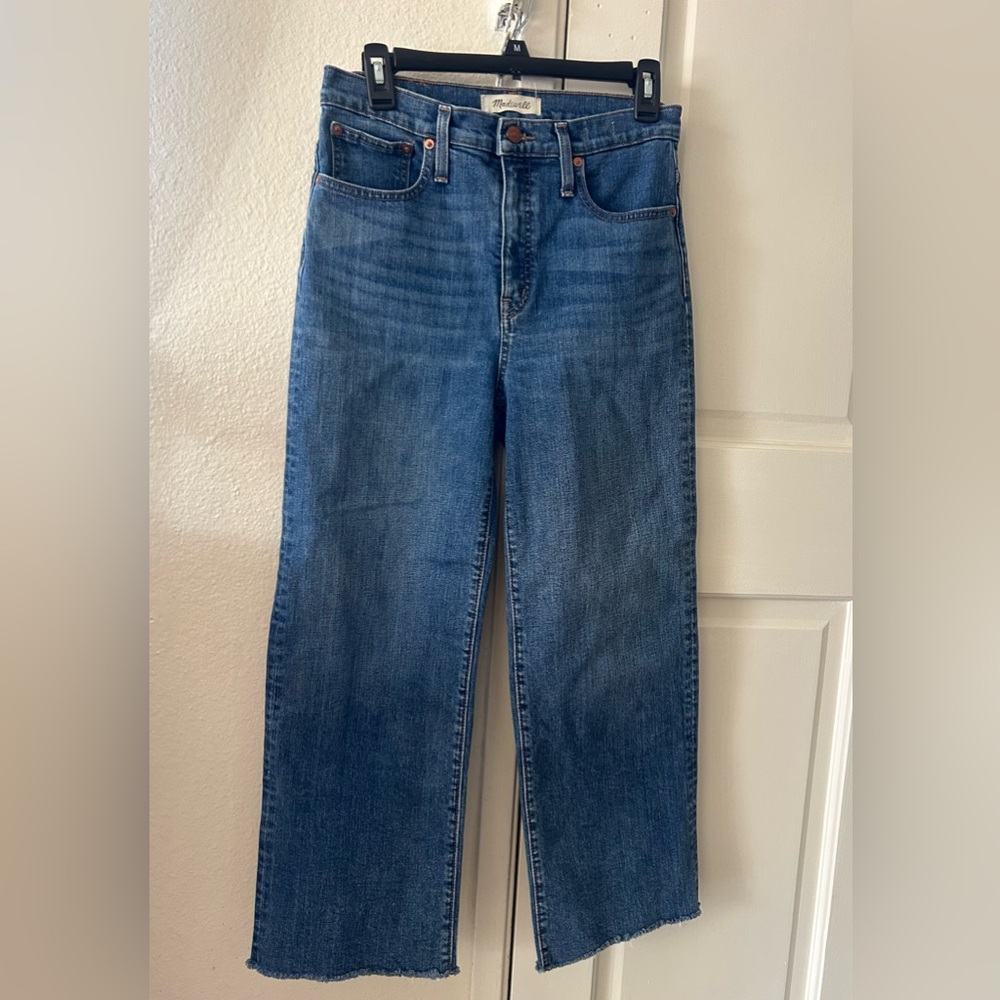 Madewell Medium Blue Slim Wide Leg Jeans